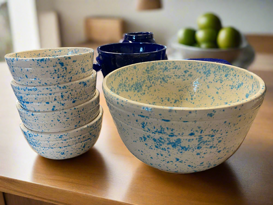 Enamel Blue Serving Bowl Set