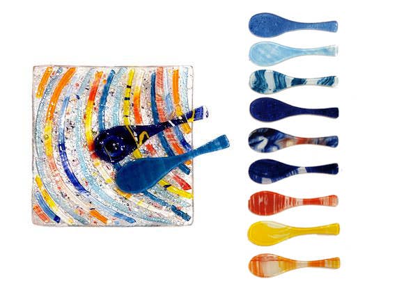 Fusion glass spoon