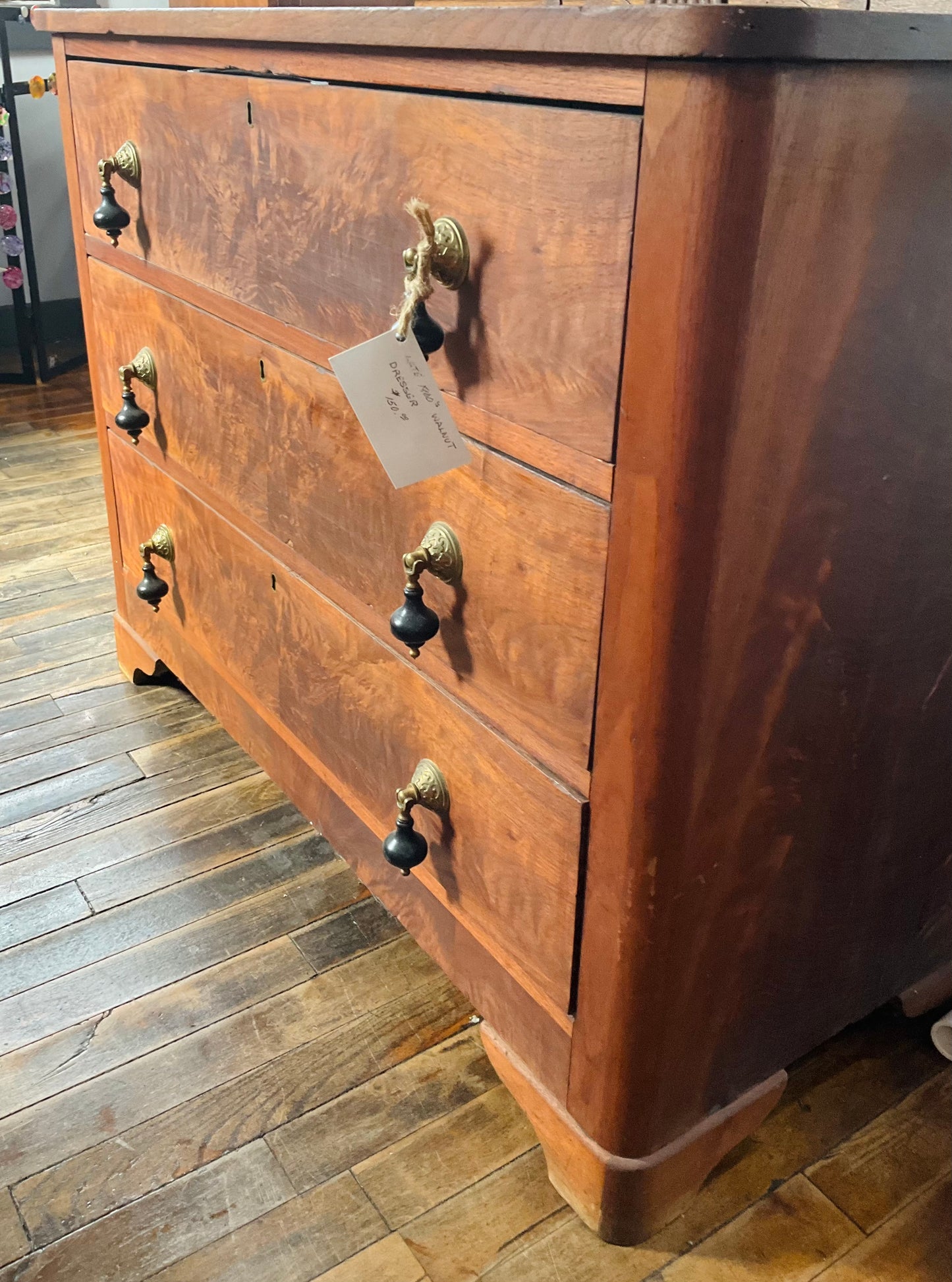 Late 1800s Walnut Dresser