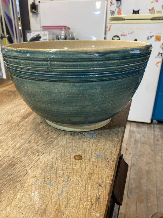 Denim and Gold Micro Pearl Bowl