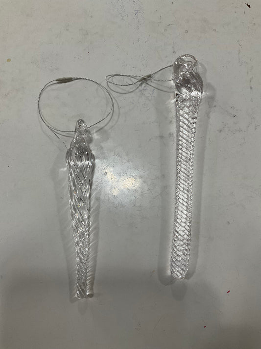 Glass Icicle Ornament