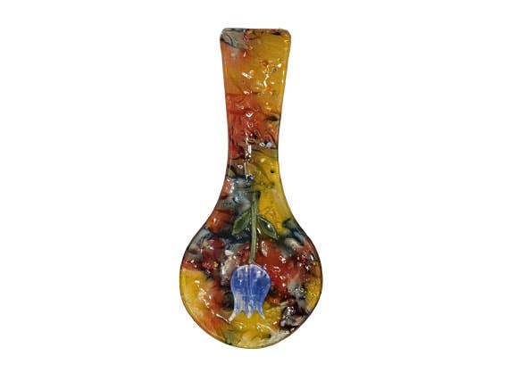 Color Fusion Glass Spoon Rest