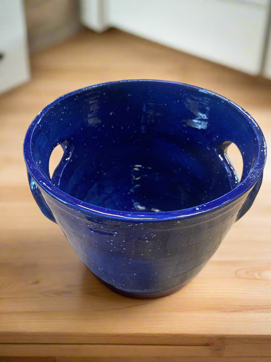 Blue Speckled Ice Bucket