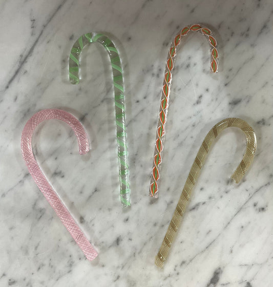 Glass Candy Cane Ornaments