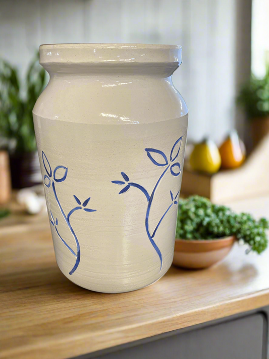 Dutch Blue Pottery Vase