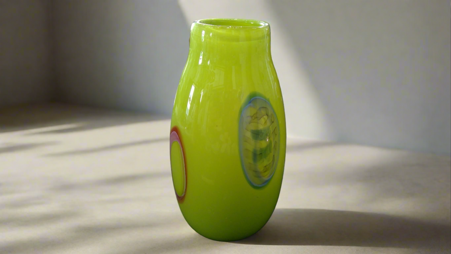 Neon Green Murrini Vase