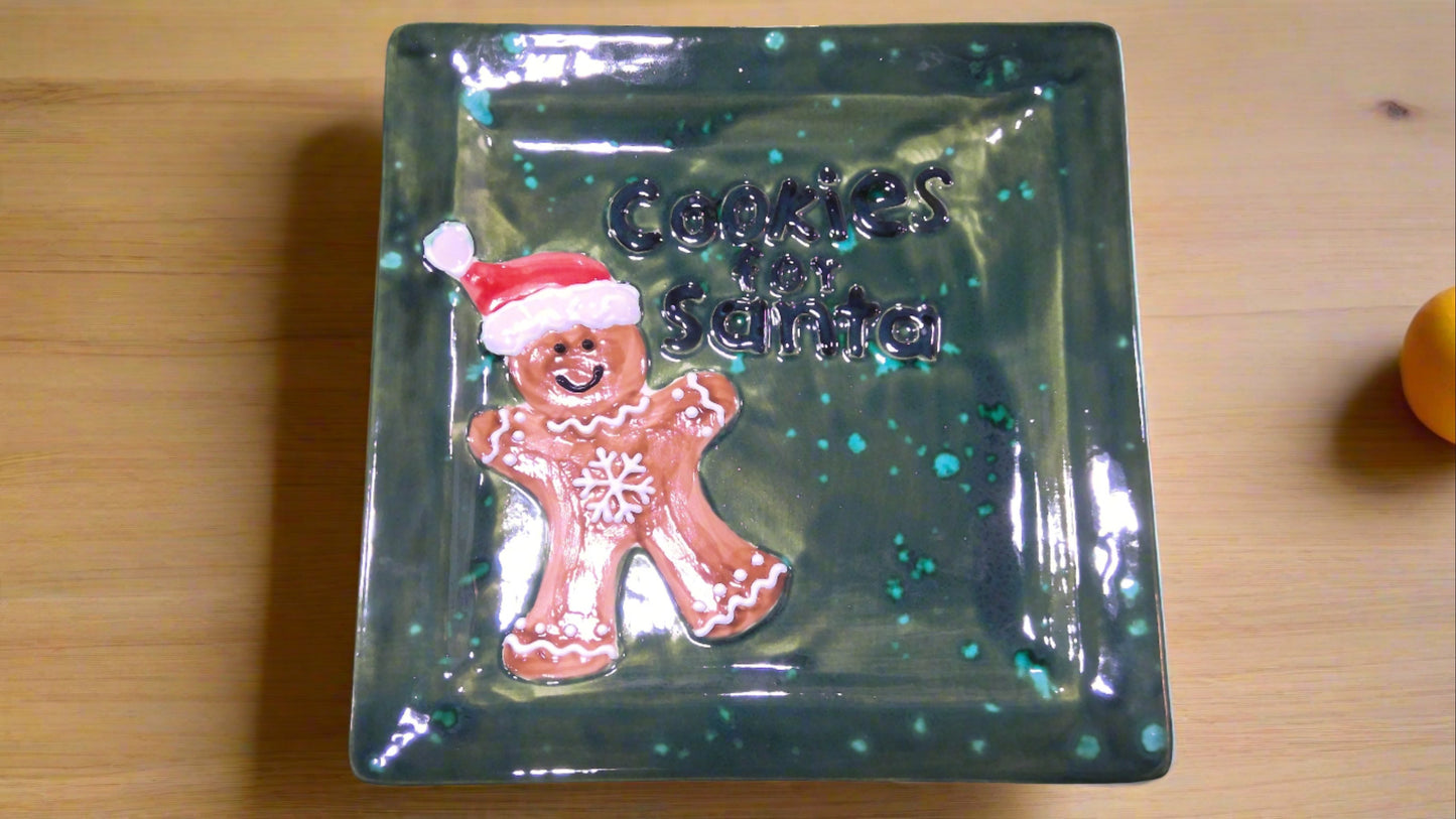 "Cookies for Santa" Ceramic Plate