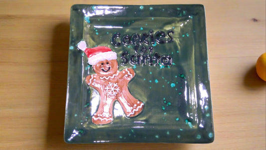 "Cookies for Santa" Ceramic Plate