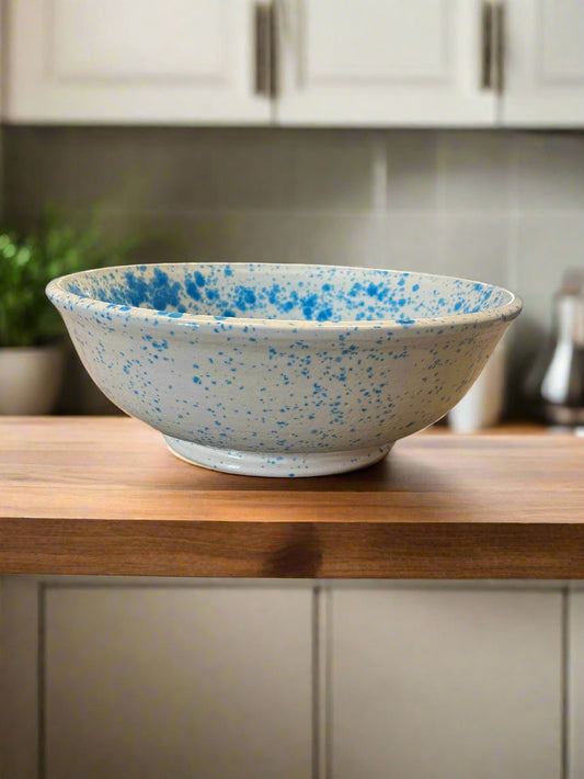 Enamel Blue Serving Bowl