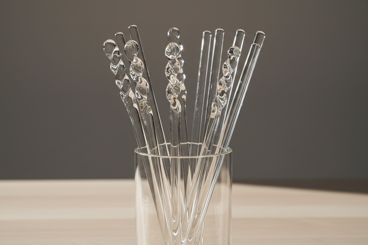glass drink stir sticks