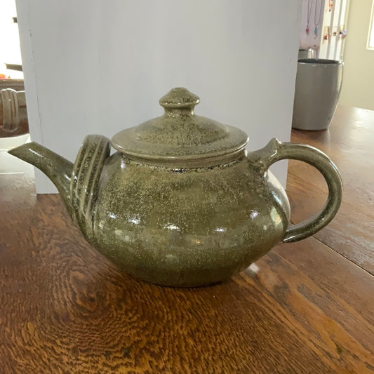 Green Ceramic Teapot