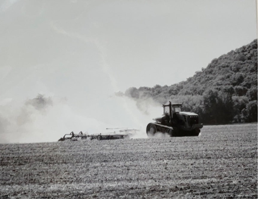 Farm Tractor Working in Field Print