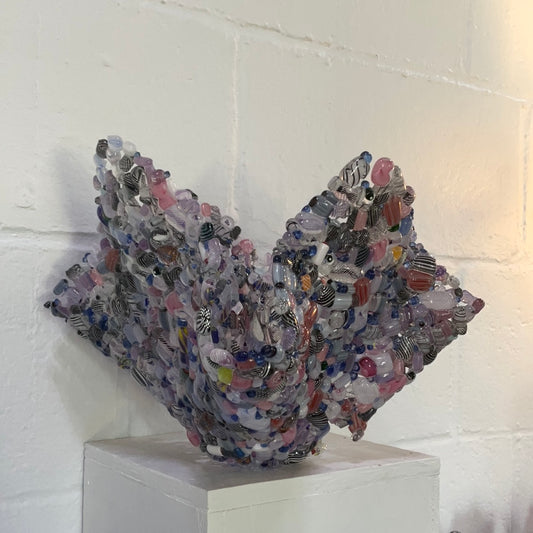 Fused Candy Glass Sculpture