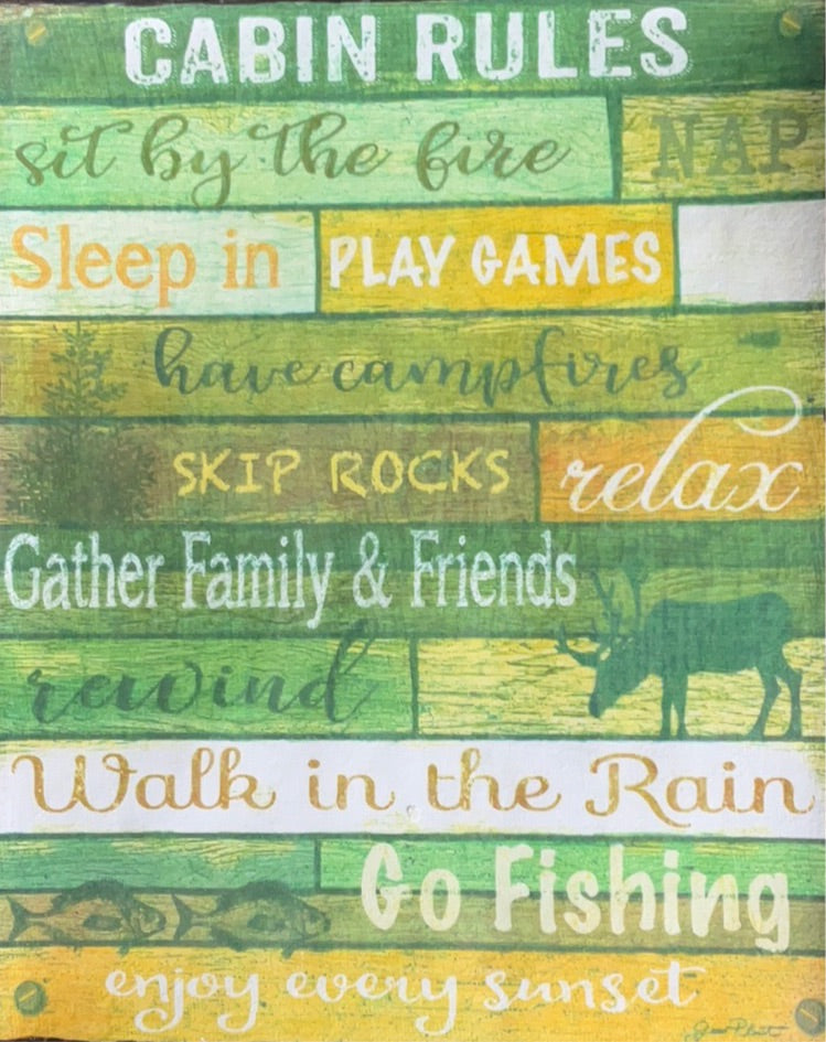 Cabin Rules Print