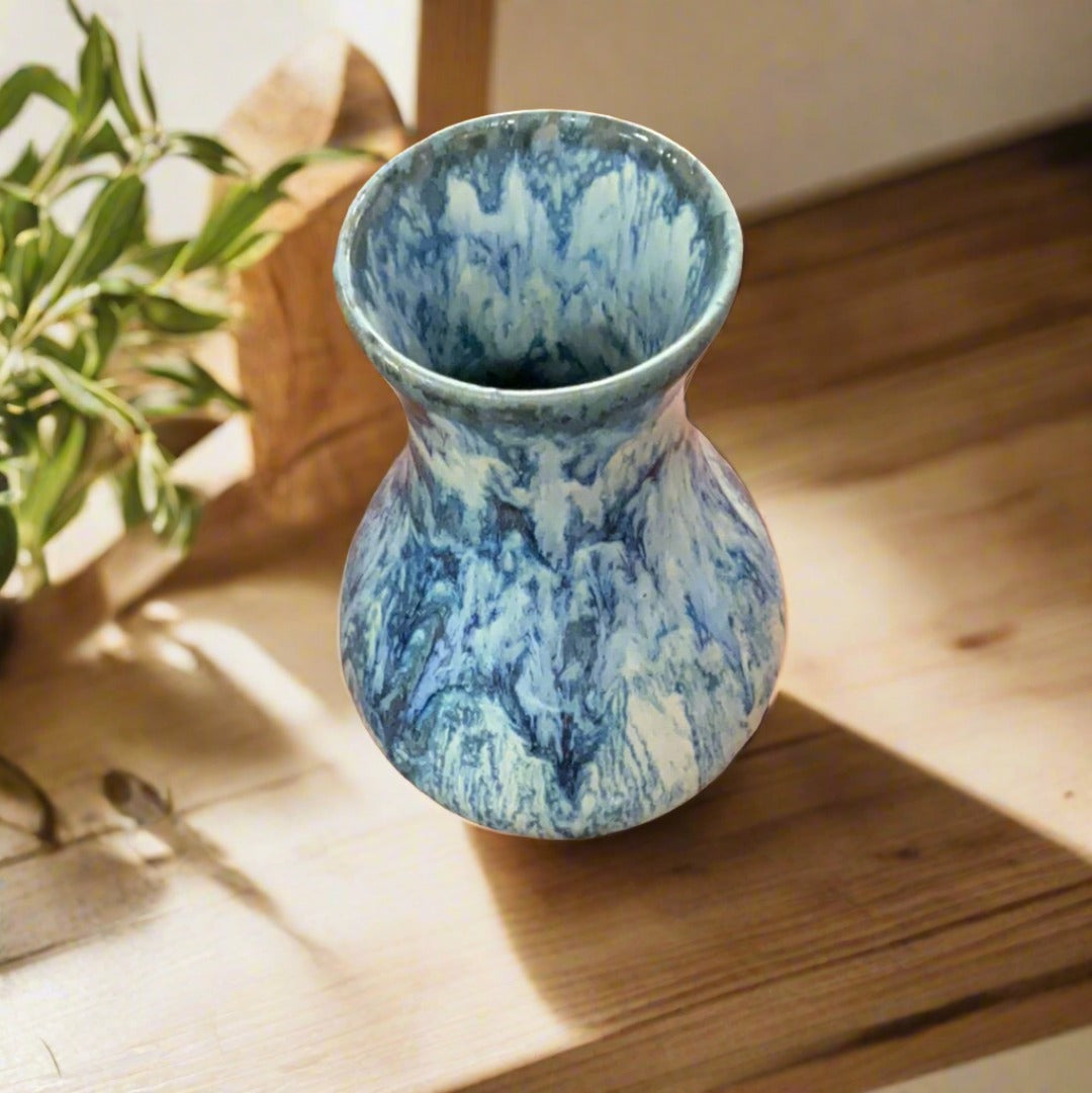 Ceramic Blue Flower Vase