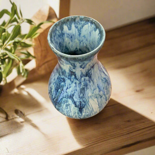 Ceramic Blue Flower Vase