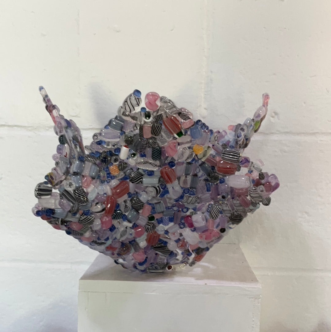 Fused Candy Glass Sculpture