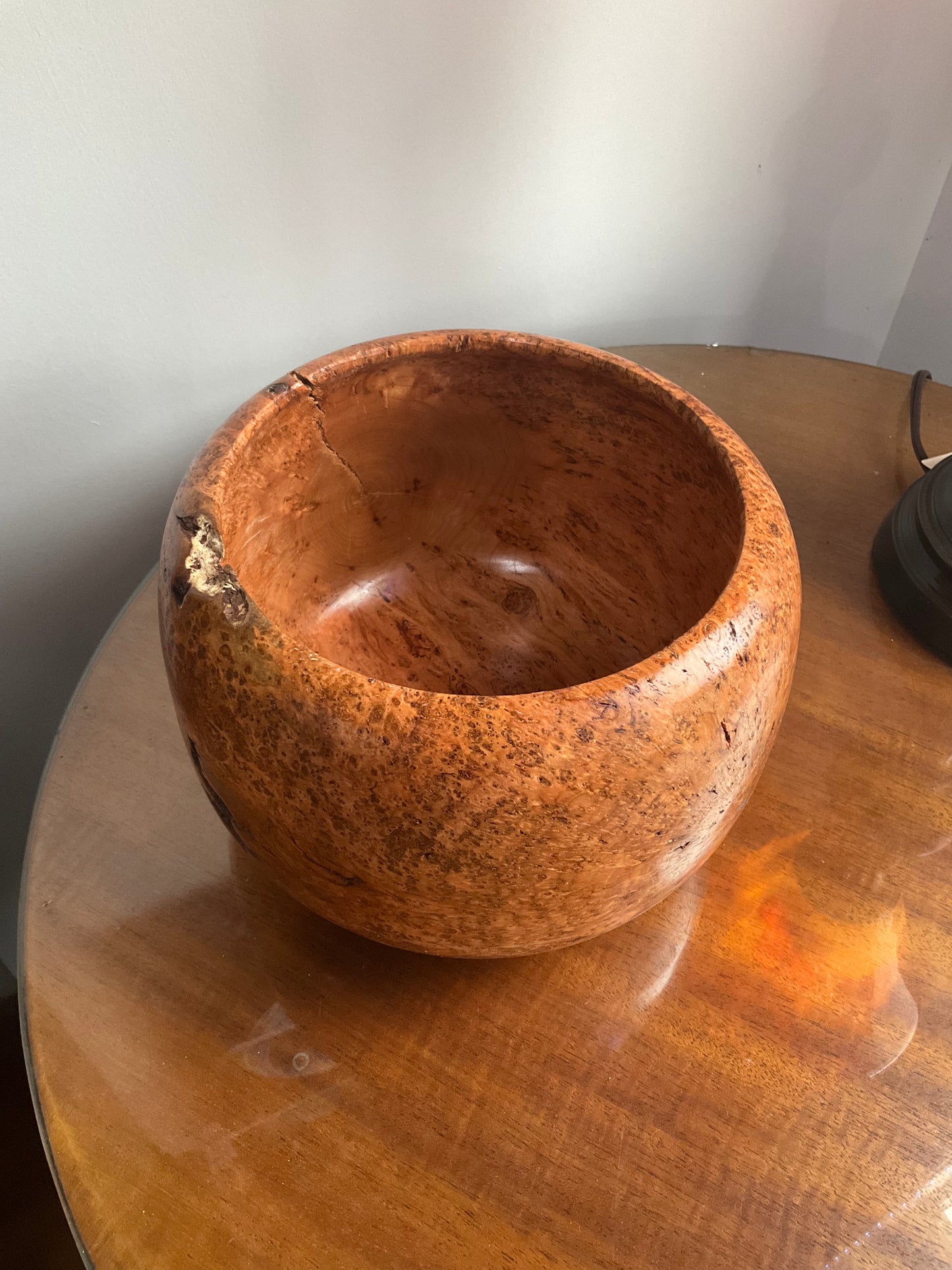 Round Wood Lathe Bowl