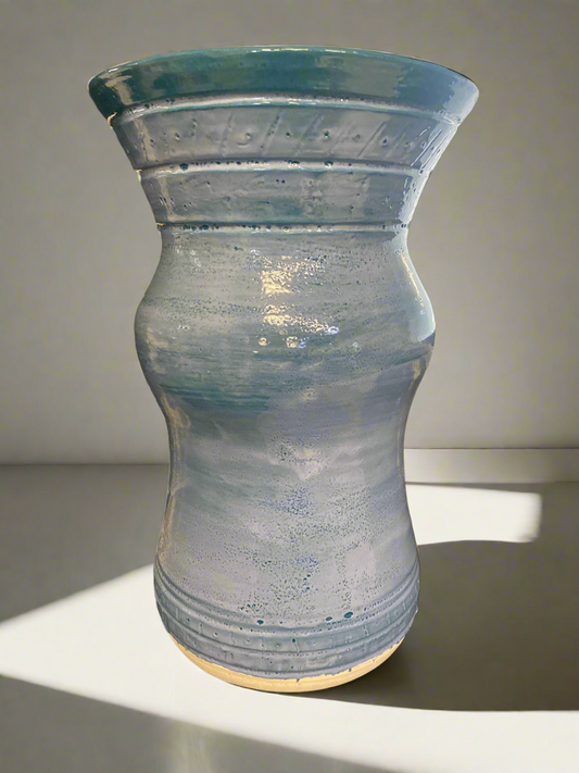 Fluted Pottery Vase