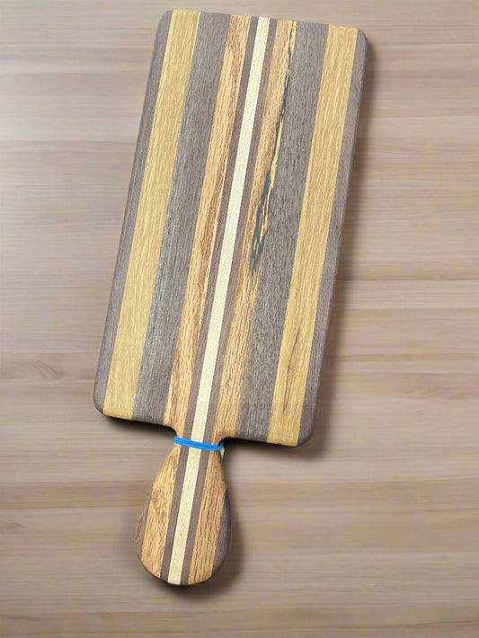 Striped Wood Small Cutting Board