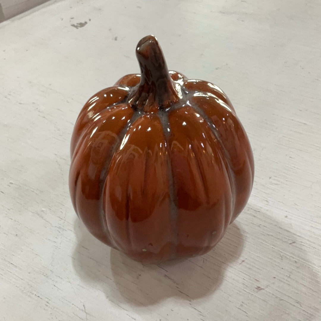 Glazed Ceramic Pumpkin