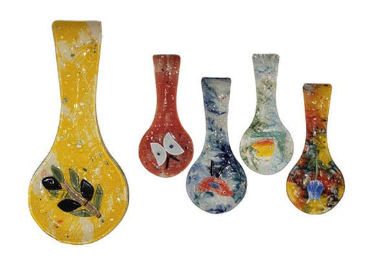 Color Fusion Glass Spoon Rest