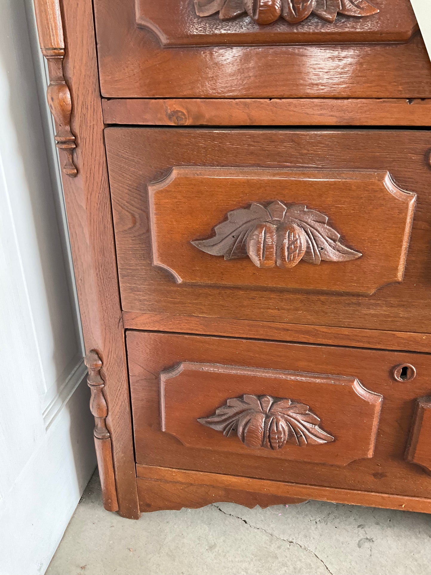 1800s Three Drawer Dresser