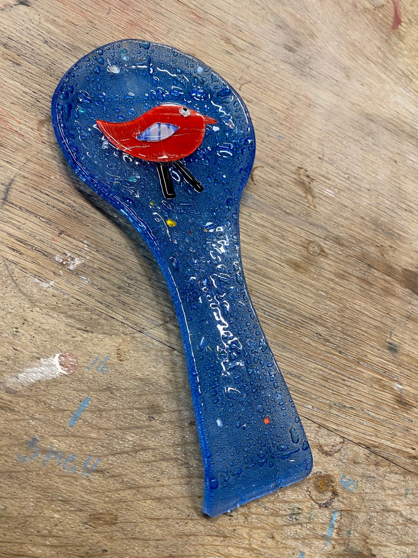 Color Fusion Glass Spoon Rest