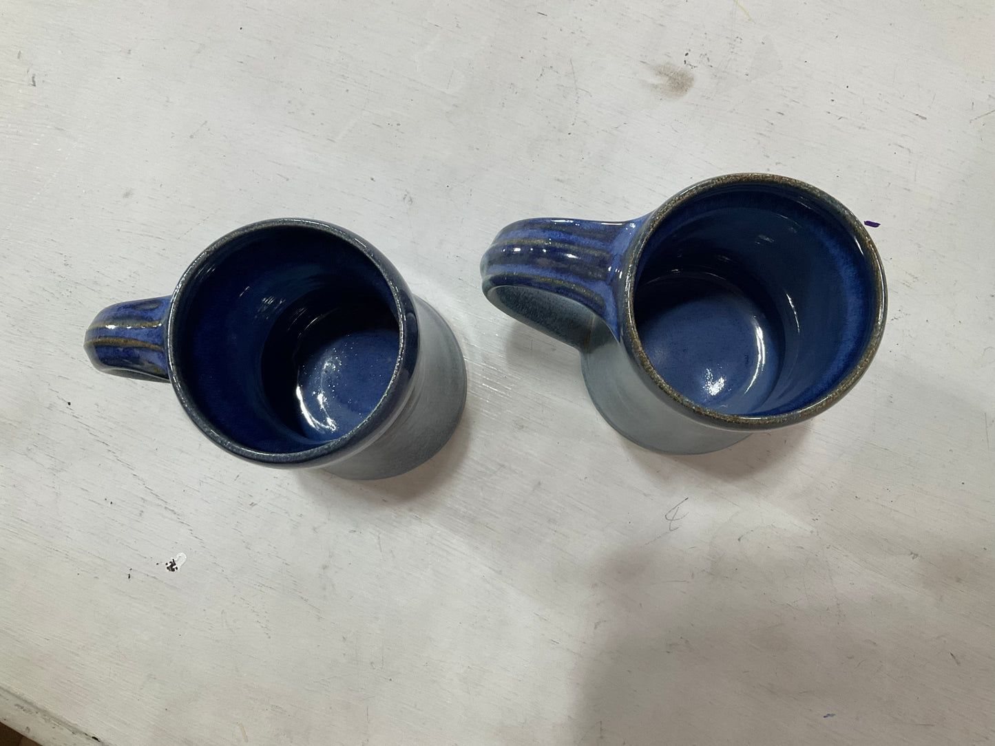 Tall Blue Ceramic Mug