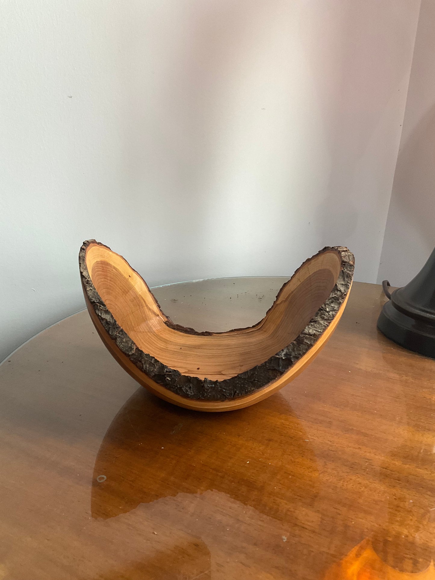 Raw Edge Carved Bowl