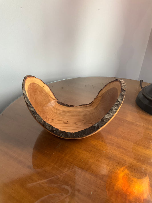 Raw Edge Carved Bowl