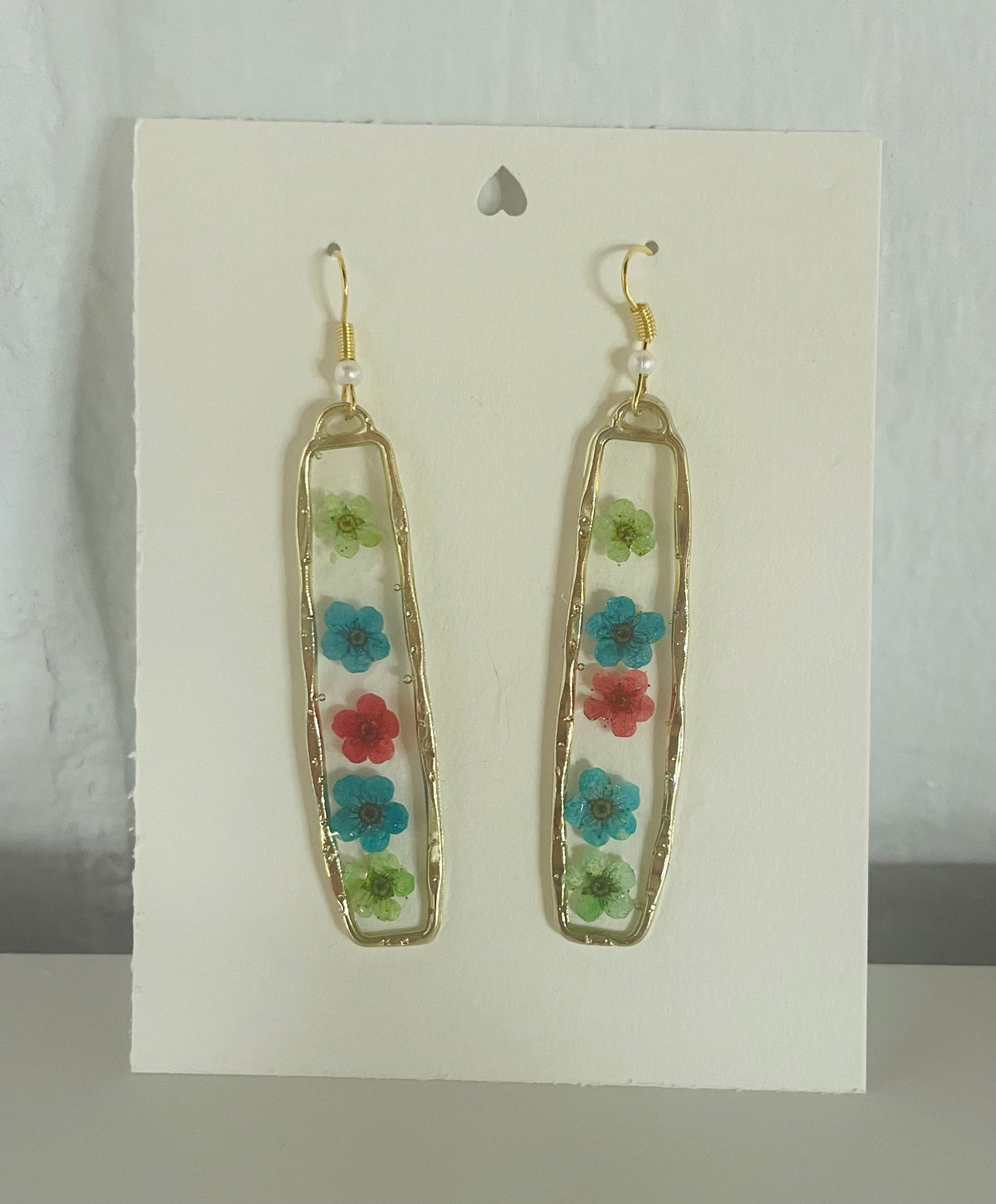 "Clovers + Cosmos" Pressed Flower Earrings