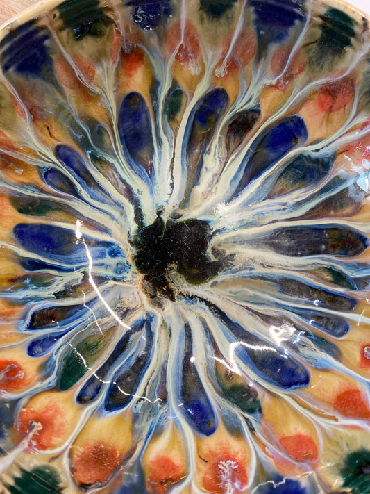 Peacock Feather Glazing Class