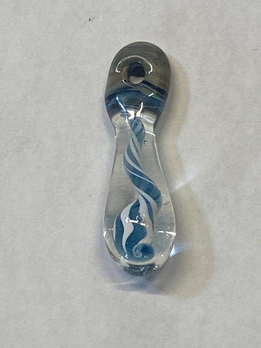 Clear Swirl Drop Pendant