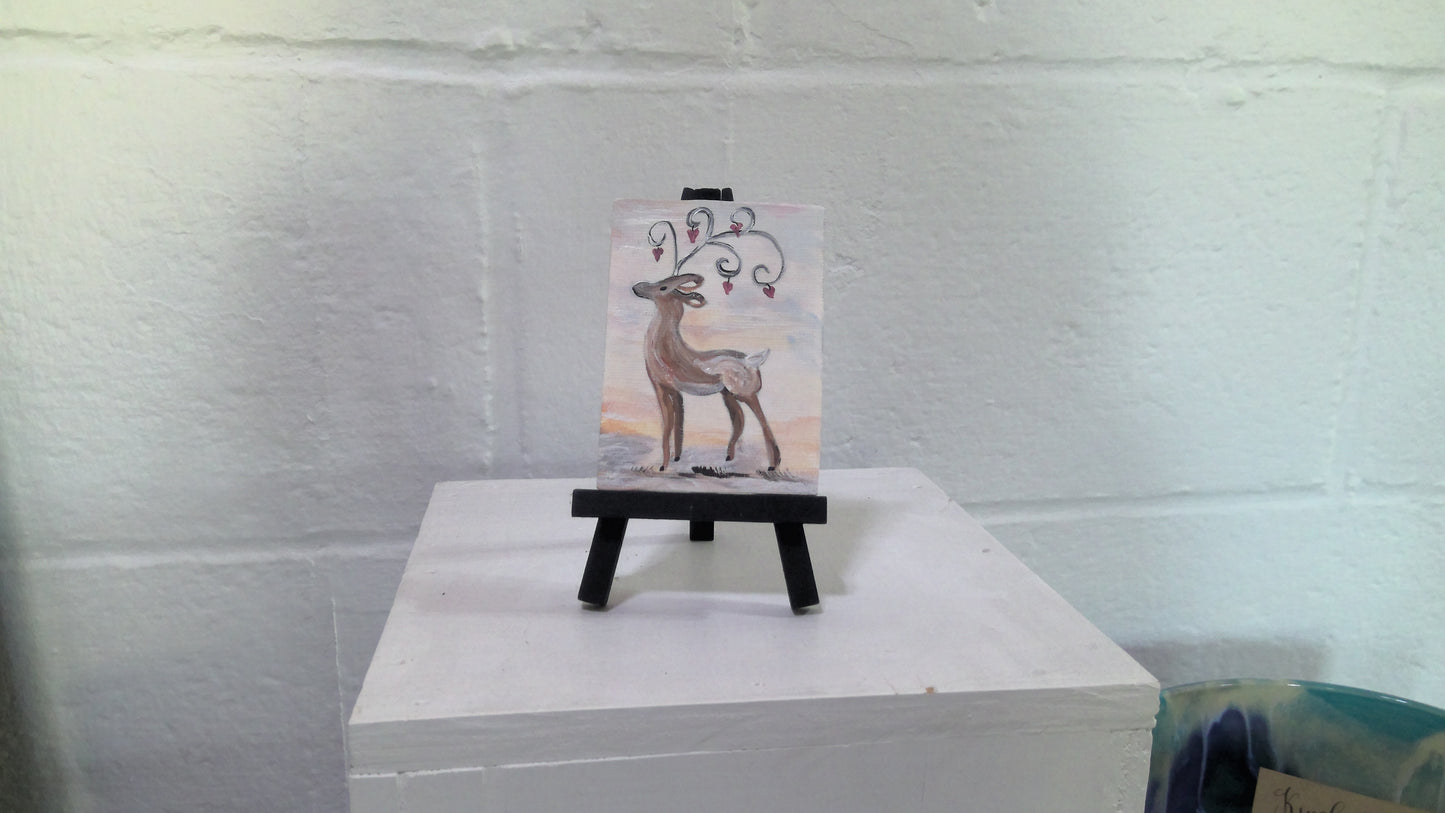 Deer Mini Painting With Easel
