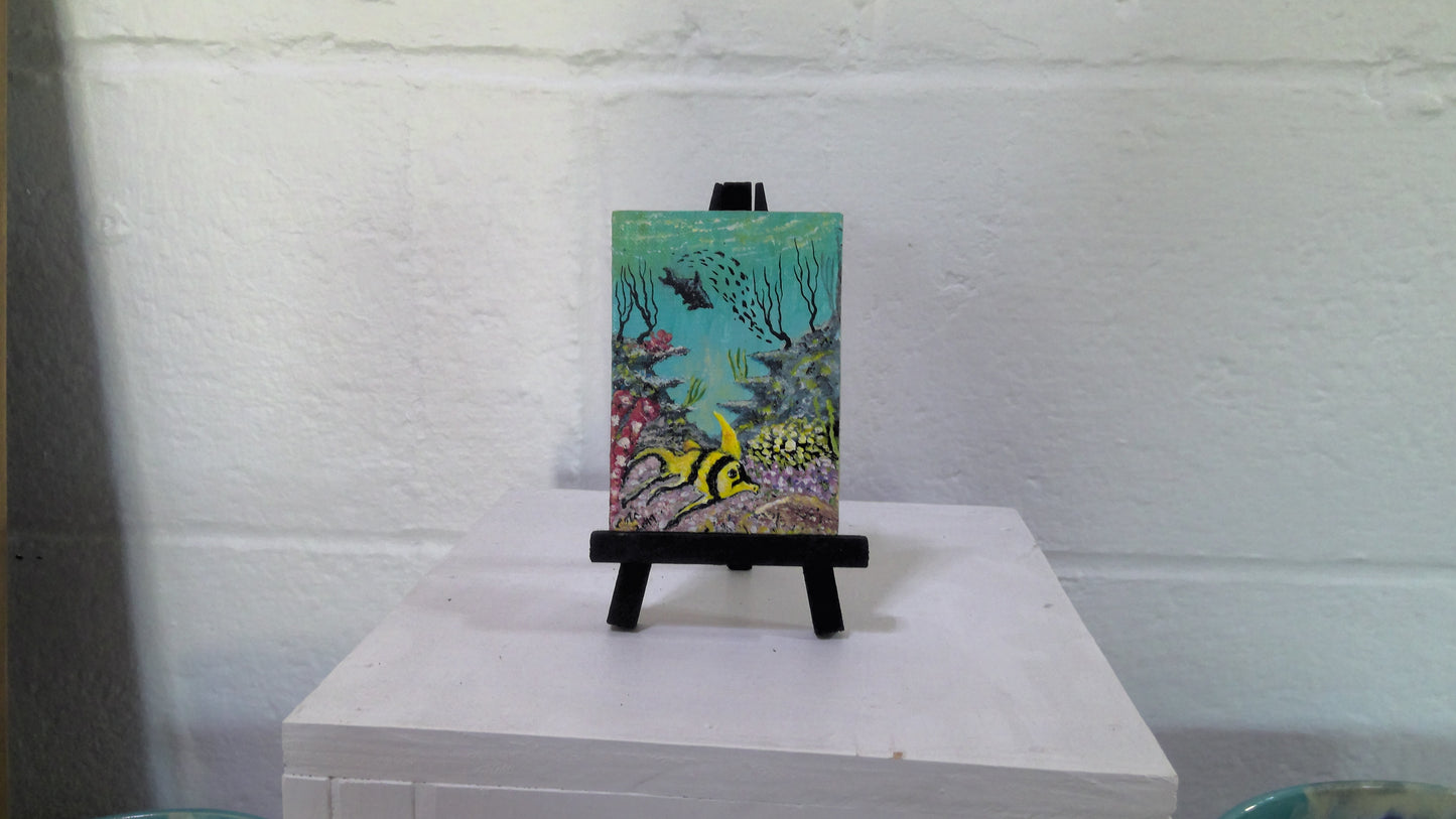 Under the Sea Mini Painting With Easel