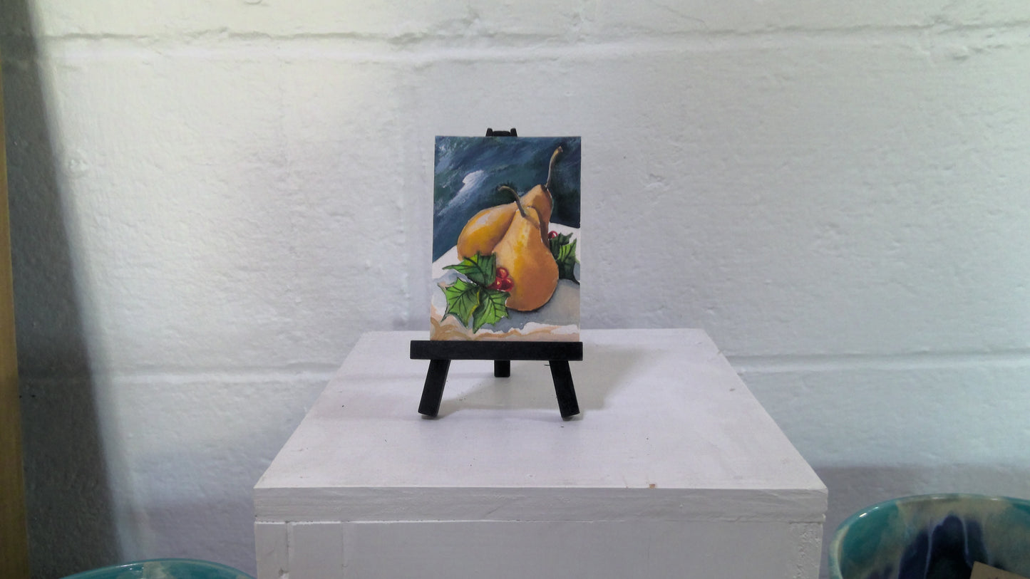 Pears Mini Painting With Easel