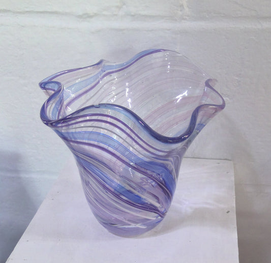 Striped Wavy Vase