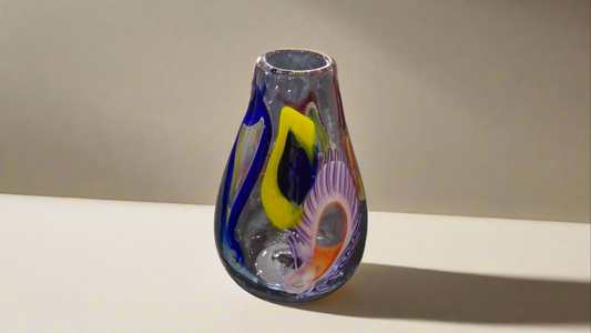 Clear Small Abstract Vase