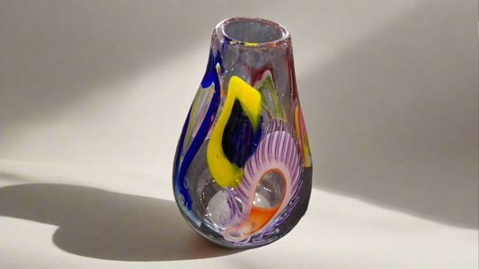 Clear Small Abstract Vase