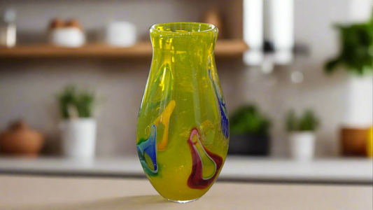 Neon Yellow Tall Vase