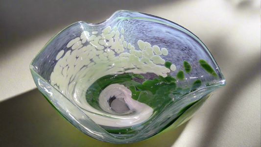 Green Gradient Wavy Bowl