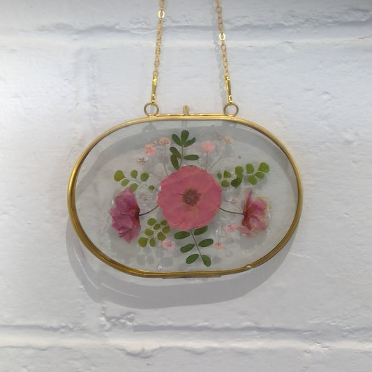 Hanging Floral Frames - Pink Rose