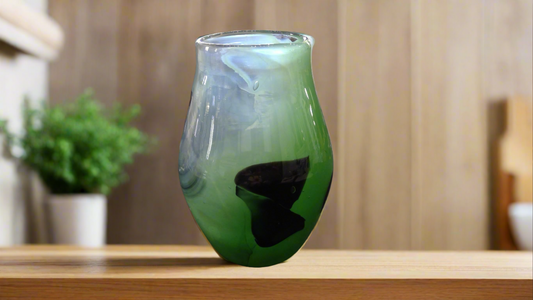 Black + Green Vase