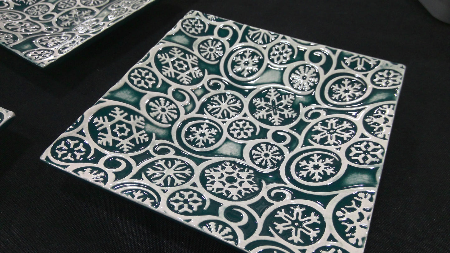 Snowflake Ceramic Plate