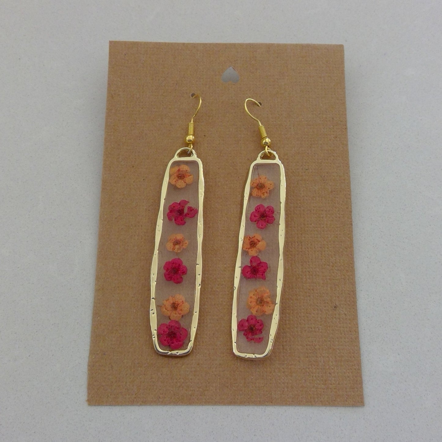 "Fiery Hibiscus" Earrings