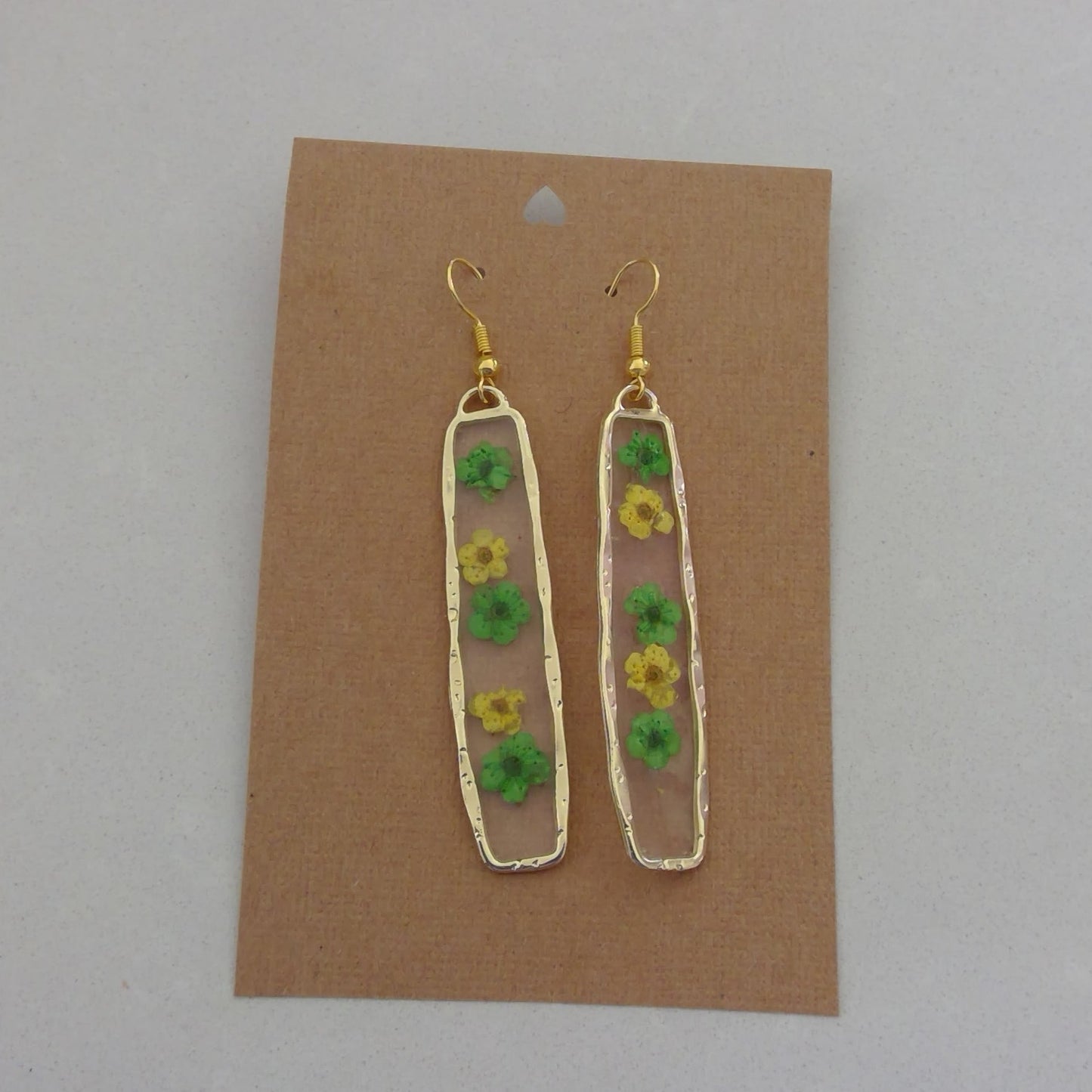 "Green & Gold" Earrings