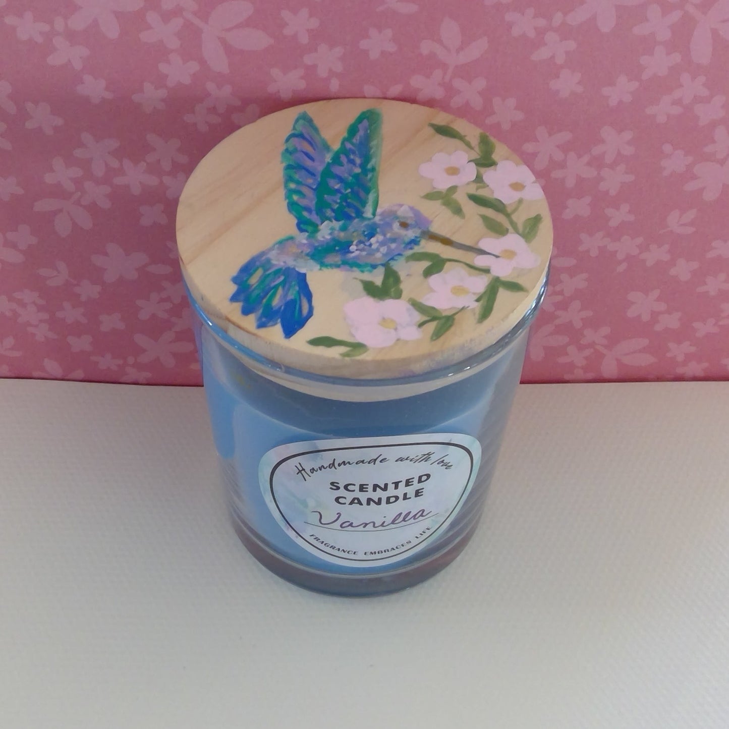 Painted Vanilla Candle