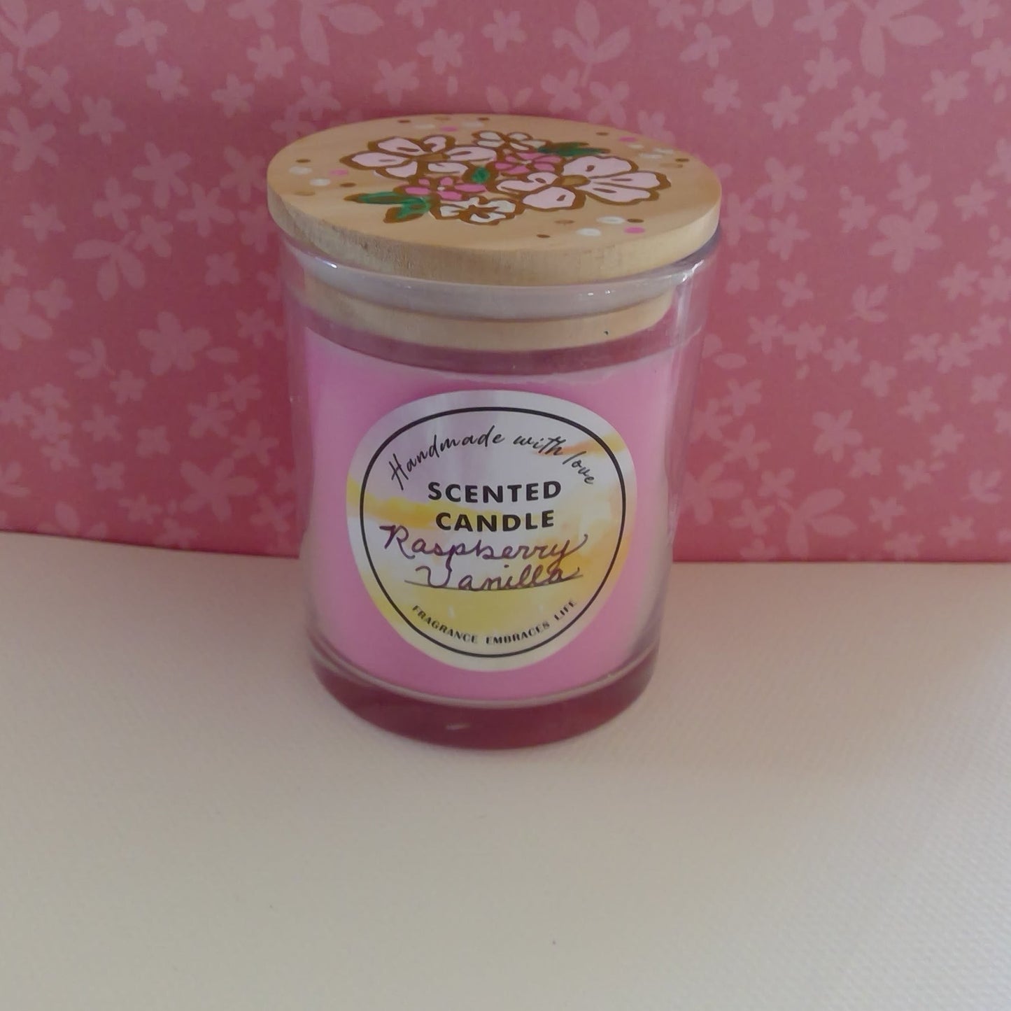 Painted Raspberry Vanilla Candle