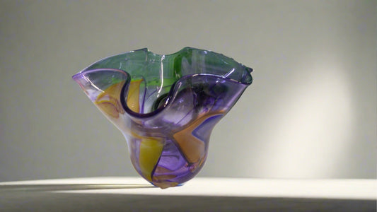 Abstract Colors Wavy Vase